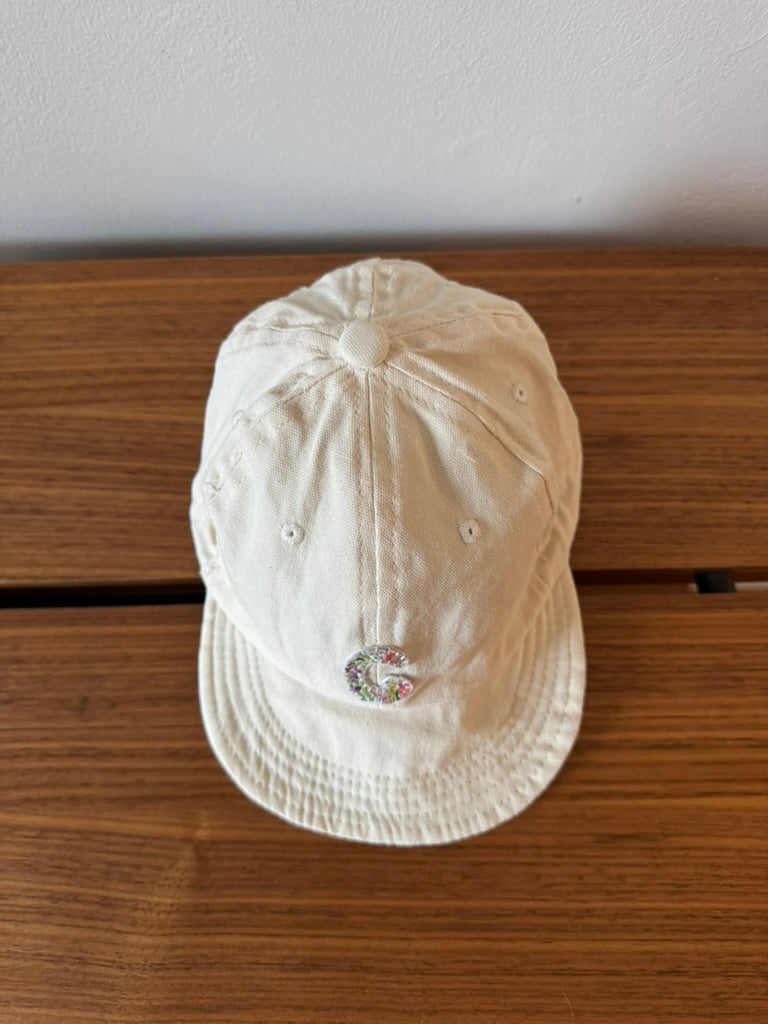 Floral Liberty Print Letter Baby Baseball Hat with Adjustable Strap