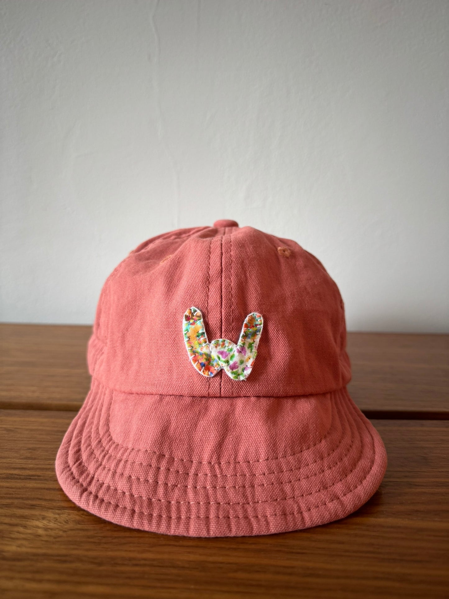 Floral Liberty Print Letter Baby Baseball Hat with Adjustable Strap