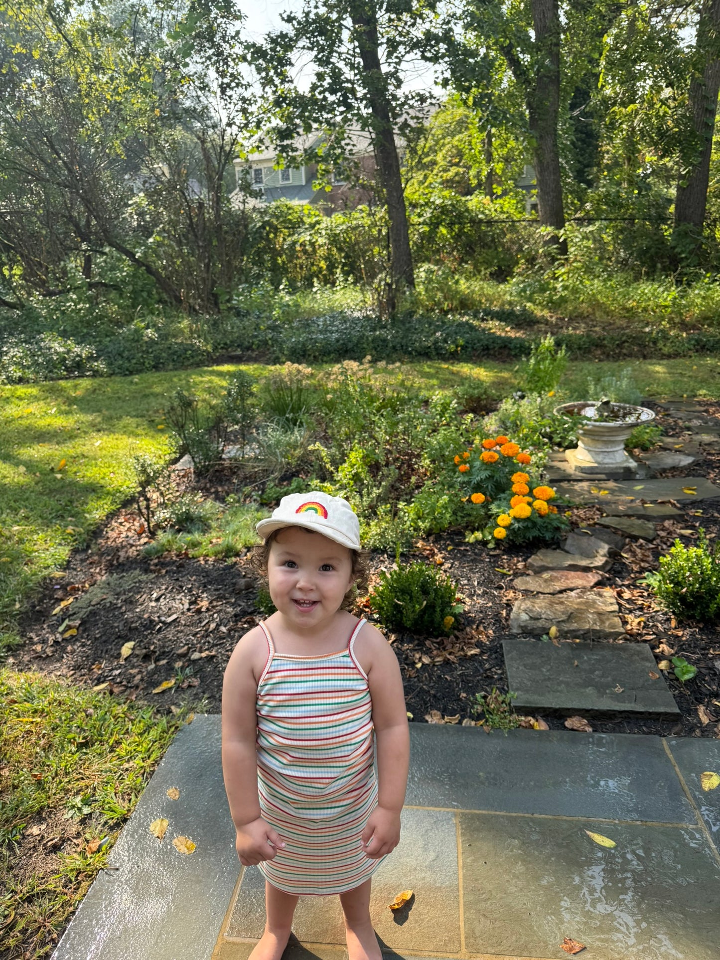 Handmade "Rainbow" Baseball Hat for Baby