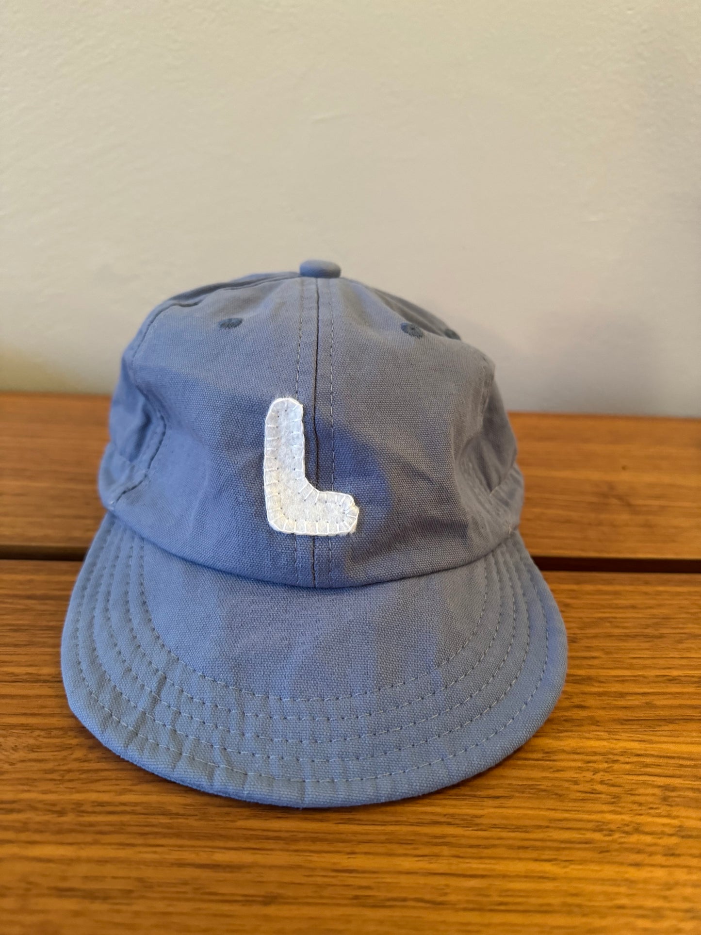 Blue Baby Baseball Hat with Custom Letter