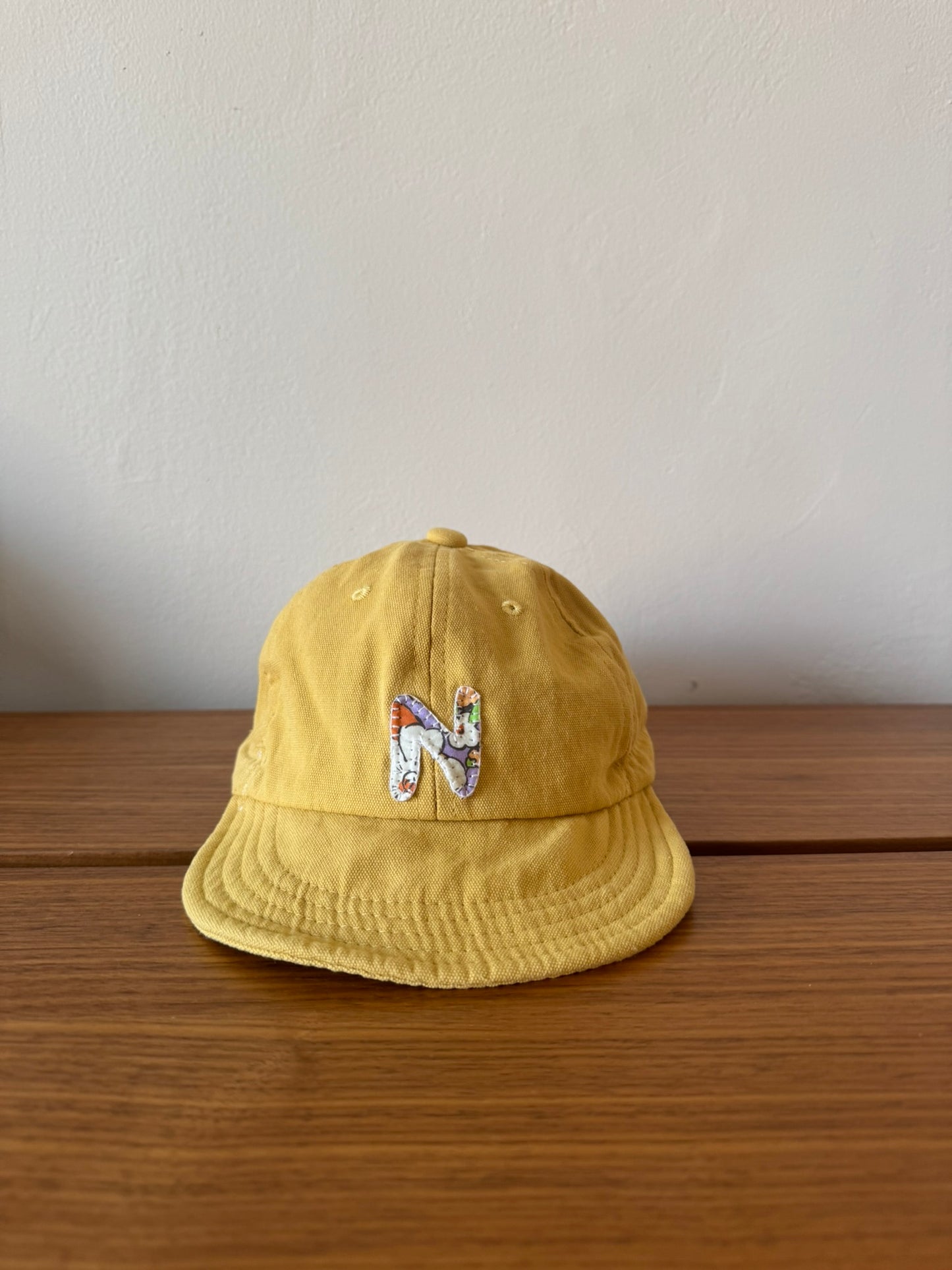 Floral Liberty Print Letter Baby Baseball Hat with Adjustable Strap