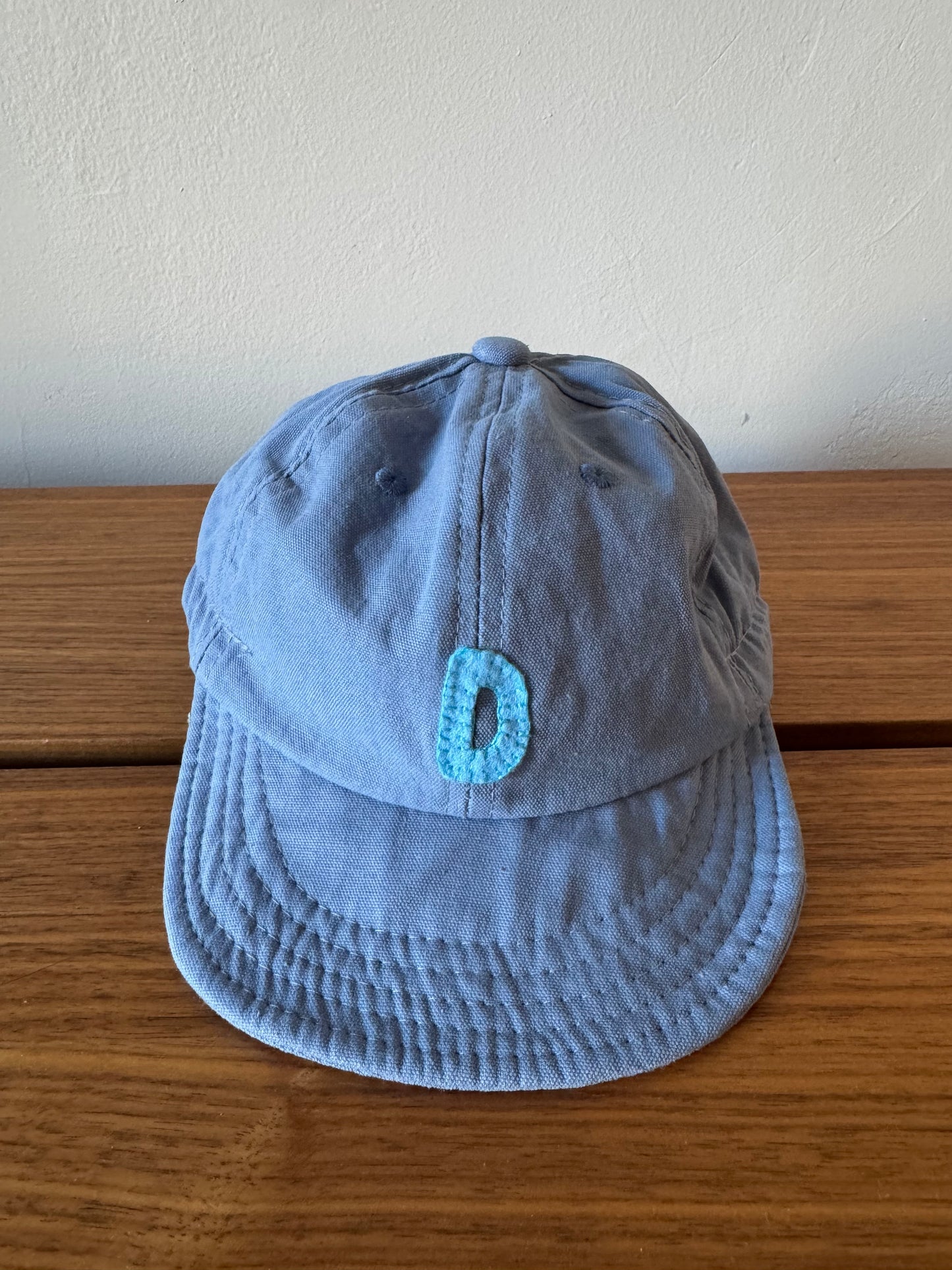 Blue Baby Baseball Hat with Custom Letter