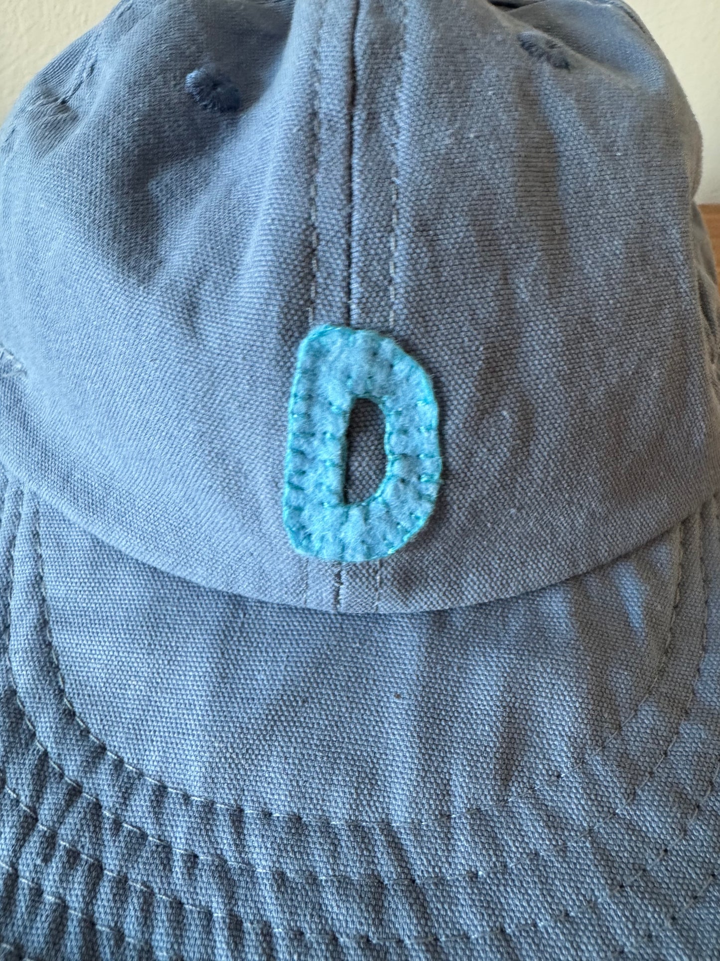 Blue Baby Baseball Hat with Custom Letter
