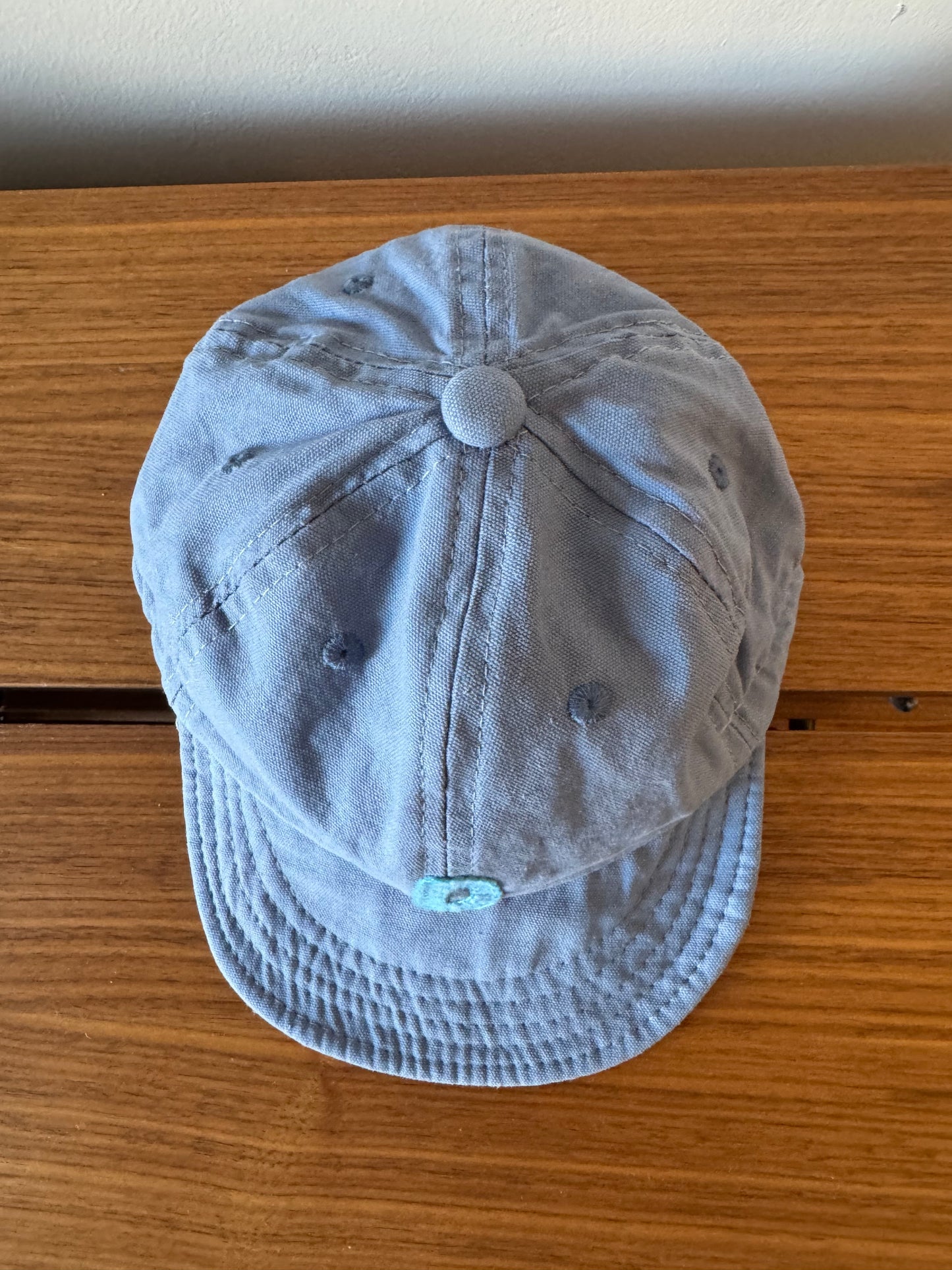 Blue Baby Baseball Hat with Custom Letter