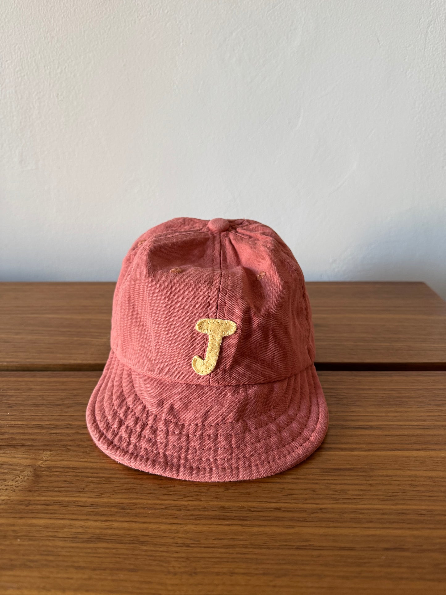Red Baby Baseball Hat with Custom Letter