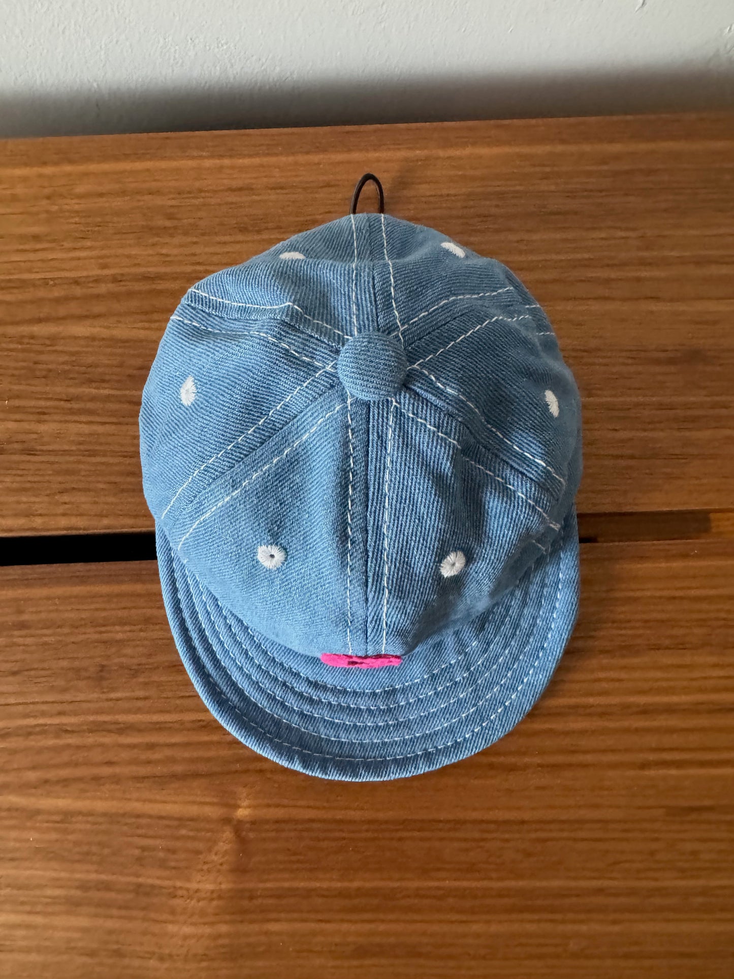 Light Denim Baby Baseball Hat with Custom Letter