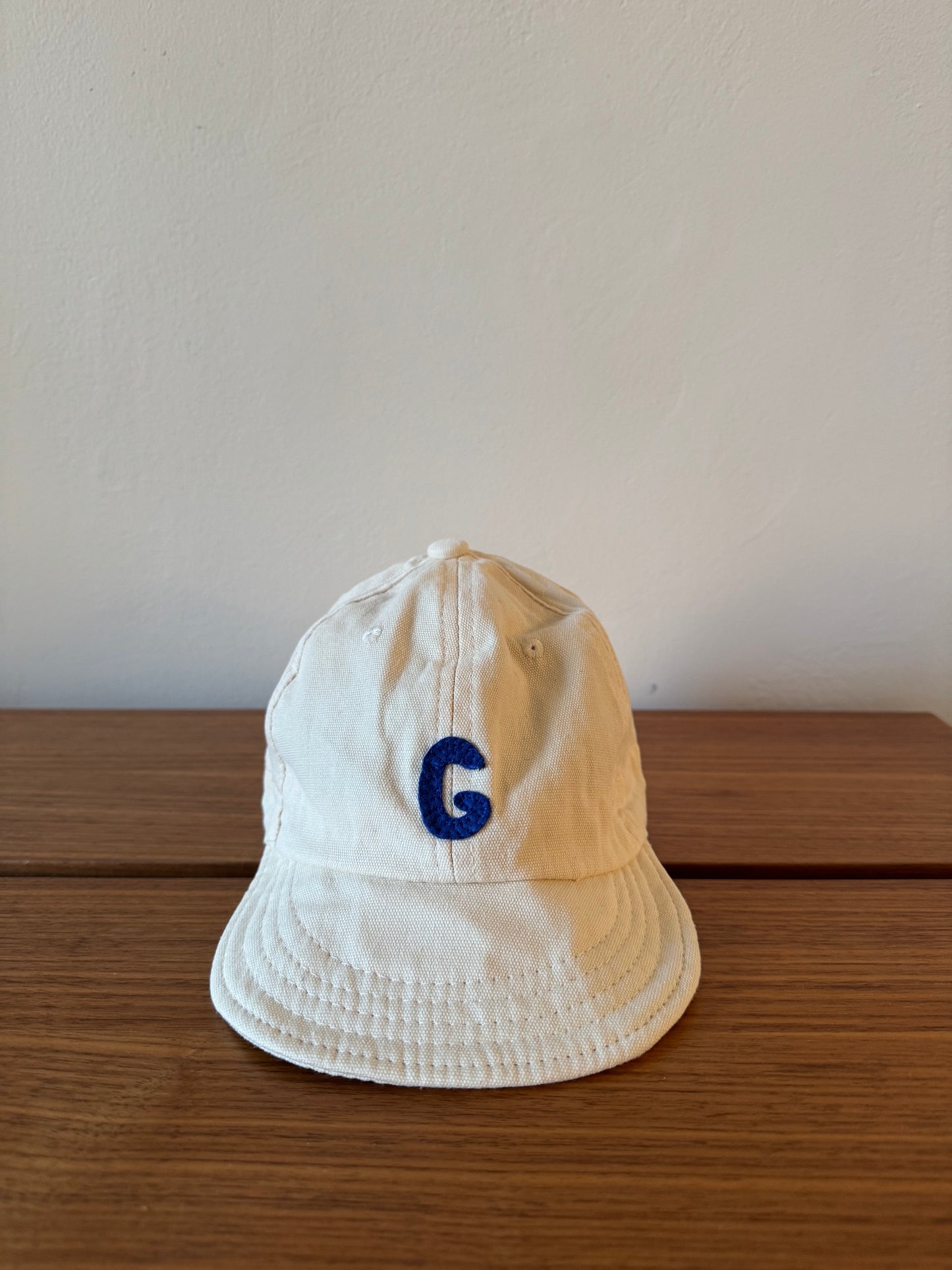 Tan Baby Baseball Hat with Custom Letter