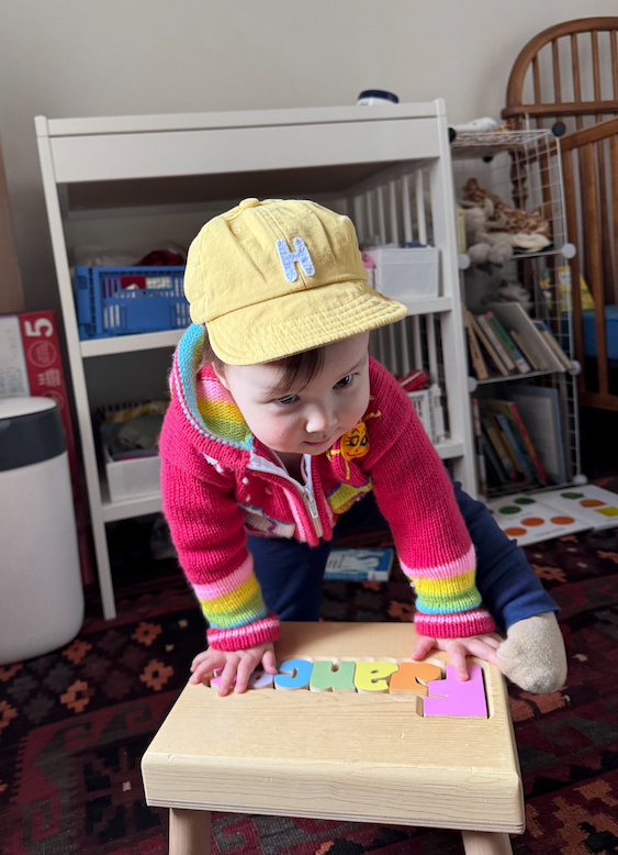 Yellow Baby Baseball Hat with Custom Letter