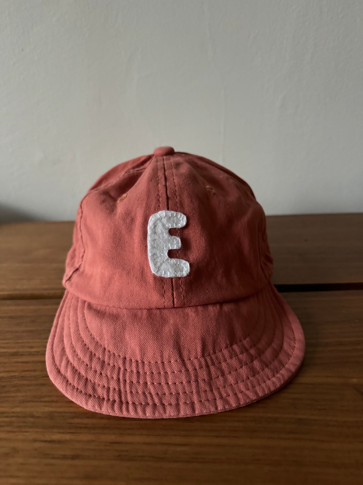 Red Baby Baseball Hat with Custom Letter