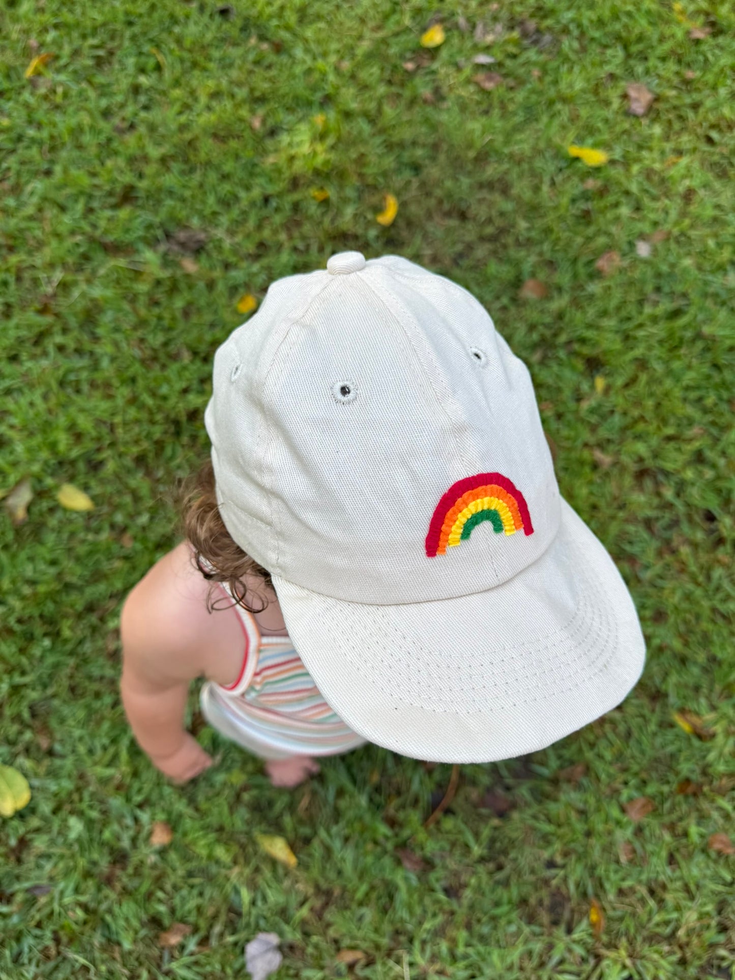 Handmade "Rainbow" Baseball Hat for Baby