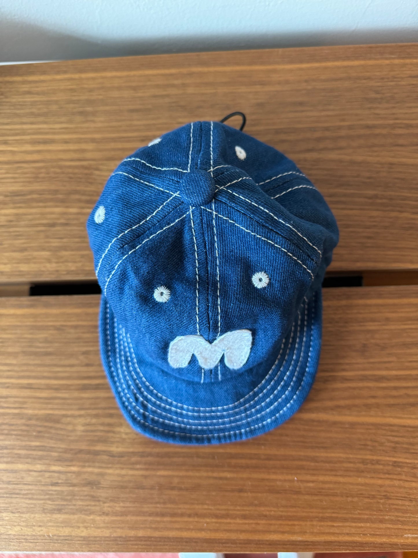 Denim Baby Baseball Hat with Custom Letter