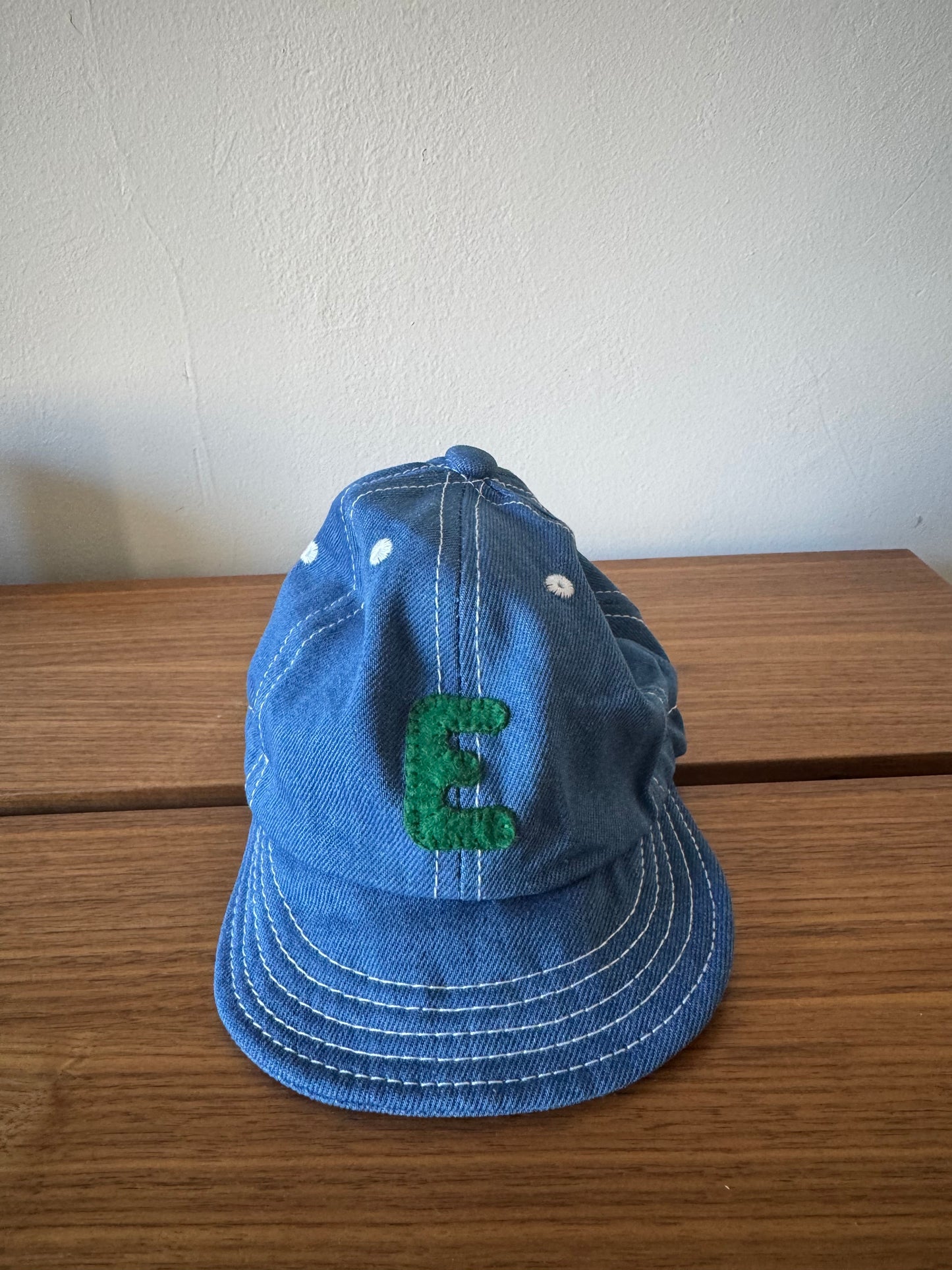 Light Denim Baby Baseball Hat with Custom Letter