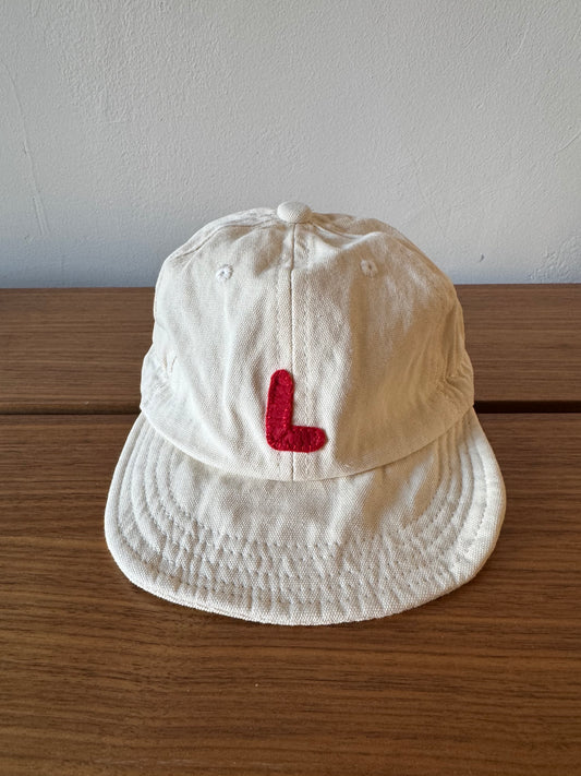 Tan Baby Baseball Hat with Custom Letter