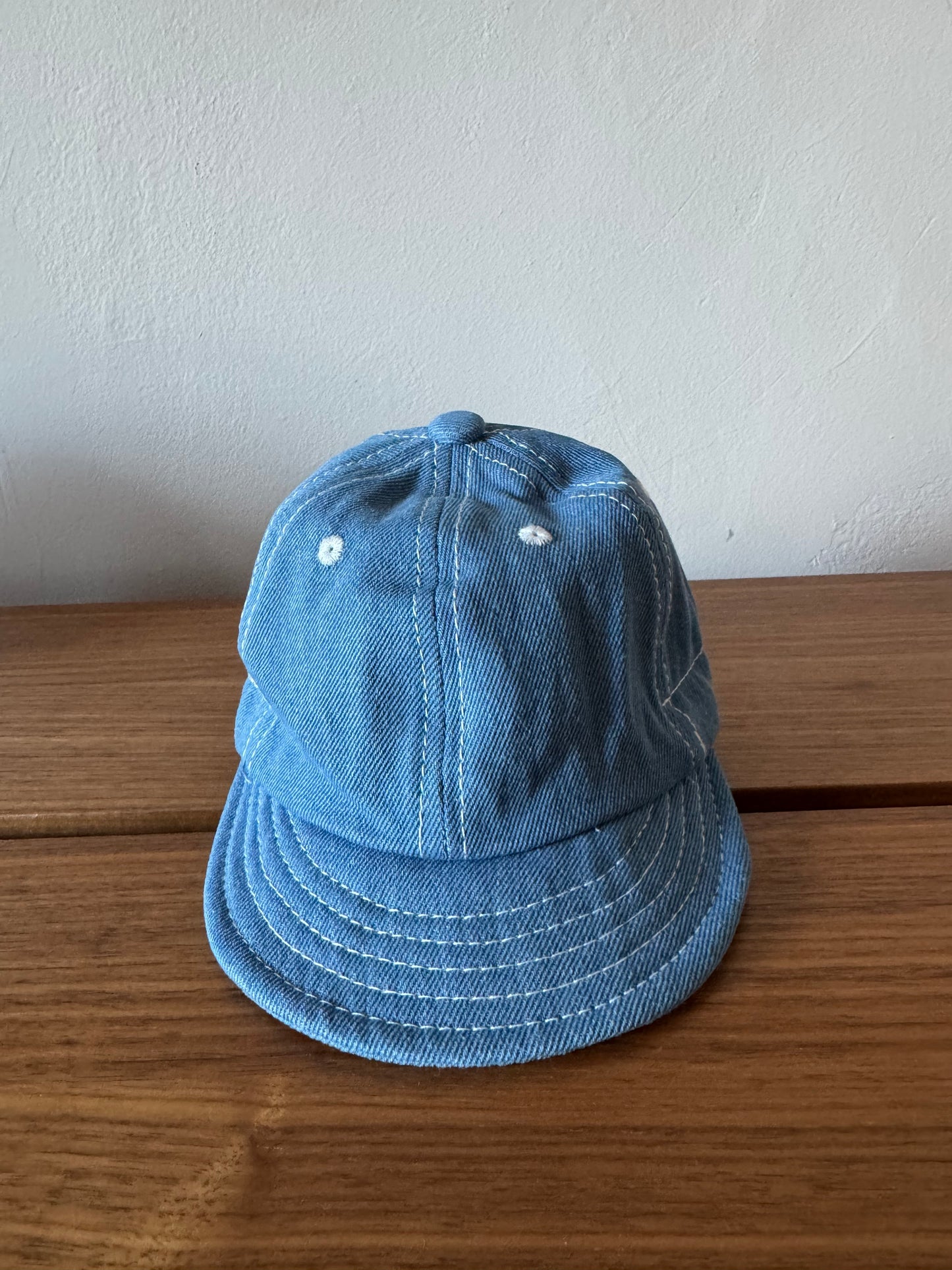 Light Denim Baby Baseball Hat with Custom Letter