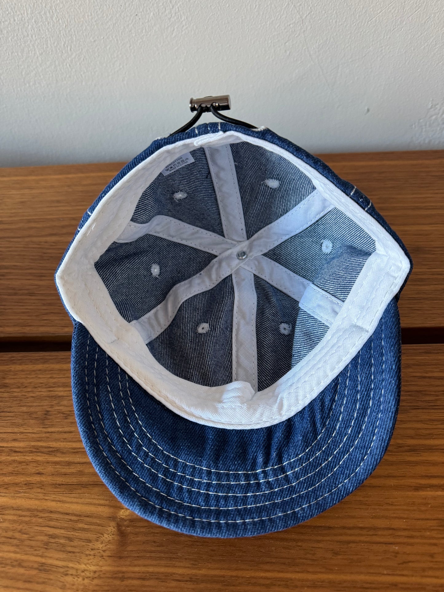 Denim Baby Baseball Hat with Custom Letter